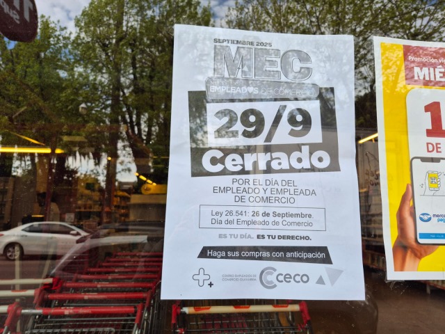 Este lunes 29, comercios cerrados por el feriado mercantil